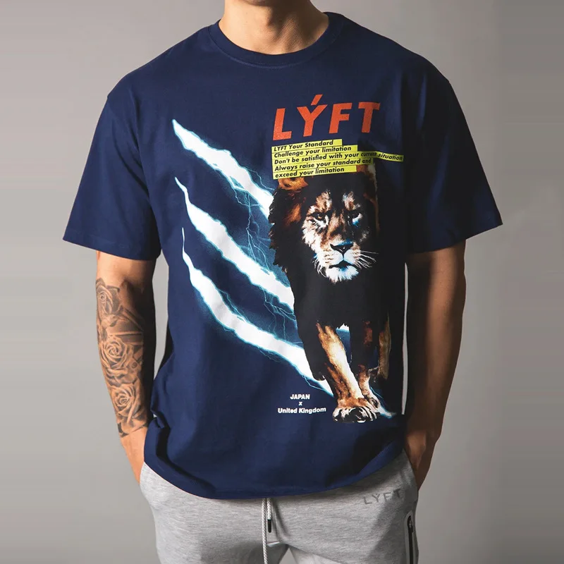 Футболка мужская для бега бодибилдинга Модная хлопковая тенниска повседневная