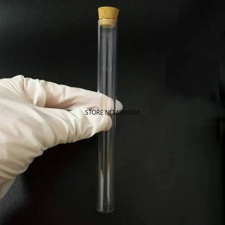 

12pcs/lot 15x150mm Transparent Glass Flat Bottom Test Tubes with cork stopper for School/Laboratory Glassware