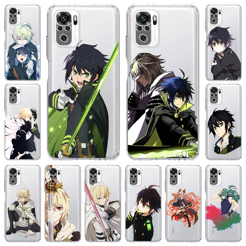 

Anime Seraph of the end Phone Case For Xiaomi Poco X3 NFC M3 Redmi Note 9S 9 8 10 Pro 7 8T 9C 9A 8A K40 Soft Clear Cover Capa