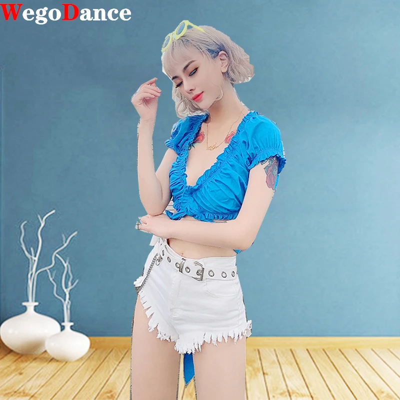 

Summer Solid Sexy Bandage Cross Bandage Crop Tops T-shirt Hot French Romantic Style Casual Tee Ladies Street Clothing