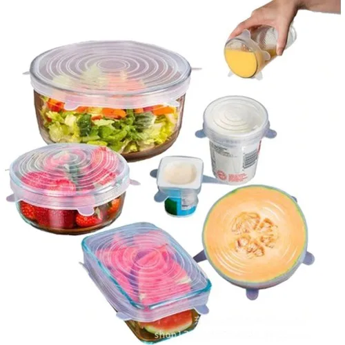 Силиконовая растягивающаяся крышка 6 дюймов для консервантов пищевых продуктов