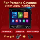 Автомобильный мультимедийный плеер для Porsche Cayenne, проигрыватель на Android 10, 4 Гб ОЗУ, 64 Гб ПЗУ, с экраном 2011-2017, с GPS, типоразмер 2 Din