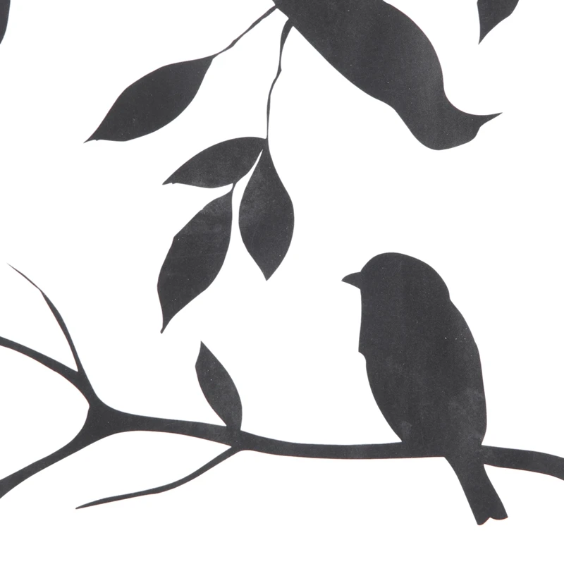Черный ПВХ ветви птицы двери комнаты художественная Фреска настенные стикеры