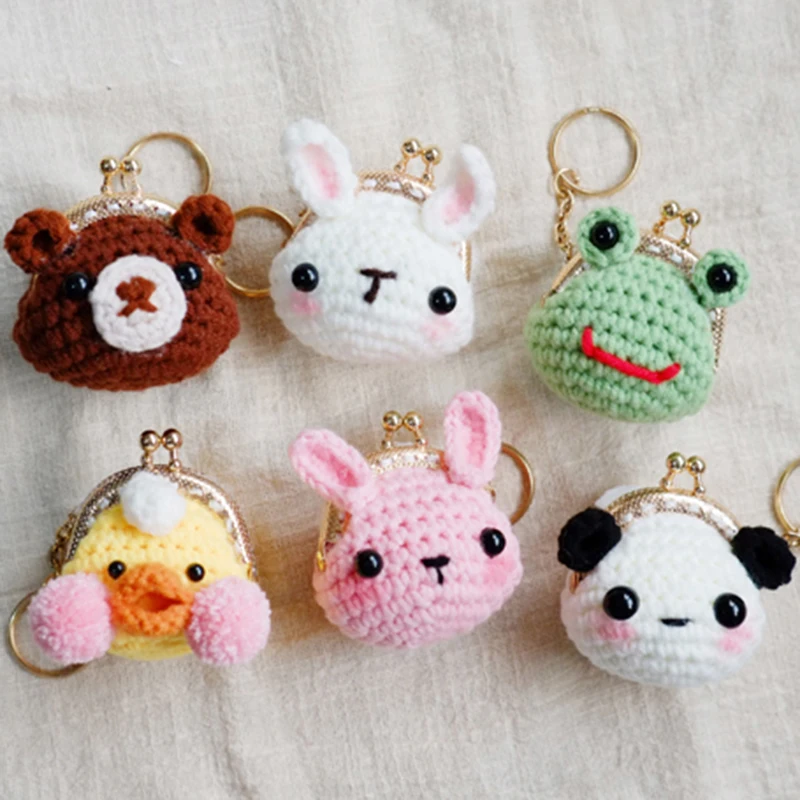 

Animal gold coin purse DIY crochet coin purse Yarn Material Package
