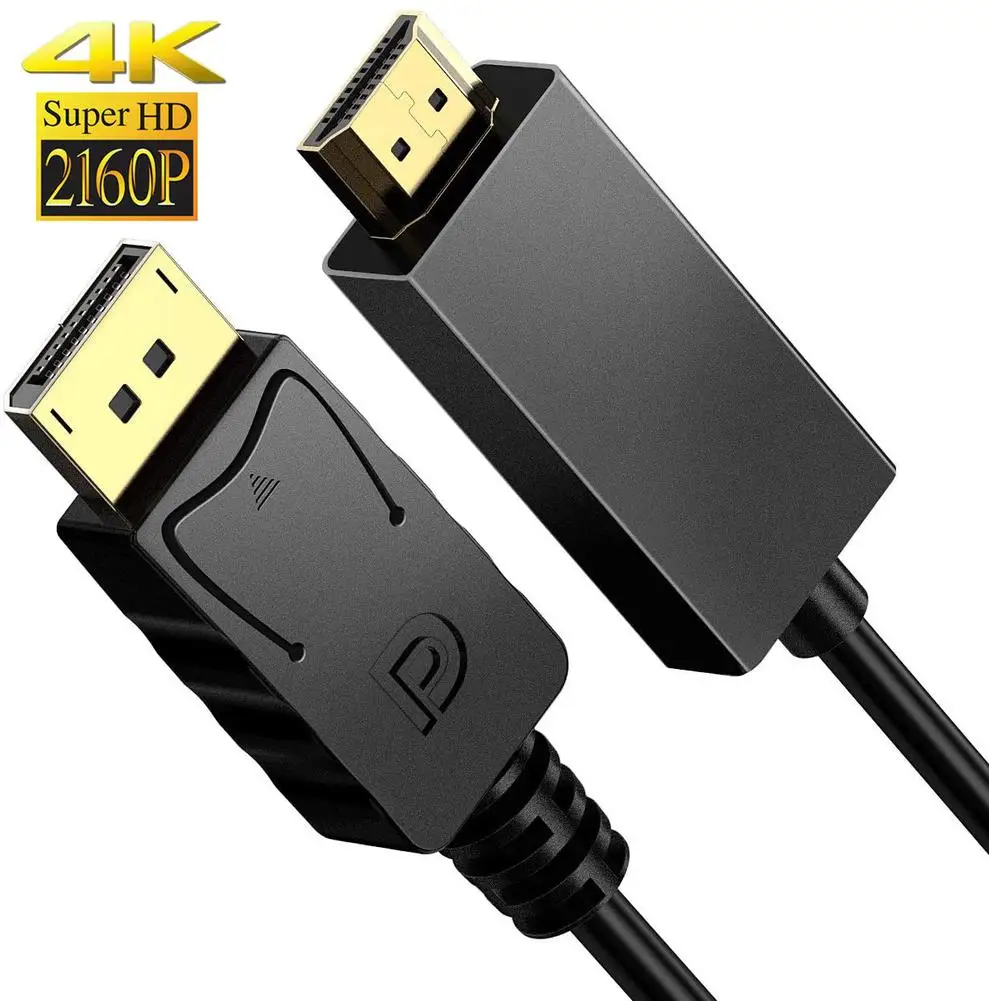

1.8m DP To HDMI-compatible Adapter Cable Supports Video Image and Extended Desktop Mode 6 Feet Length 1.3A Standard