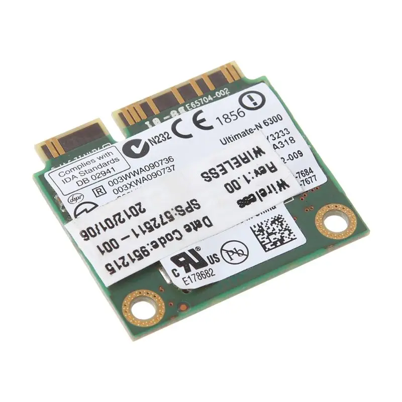 

Dual Band 6300AN Half Mini PCIe for In-tel Wifi Card 450M for H-P 8770w 8760w