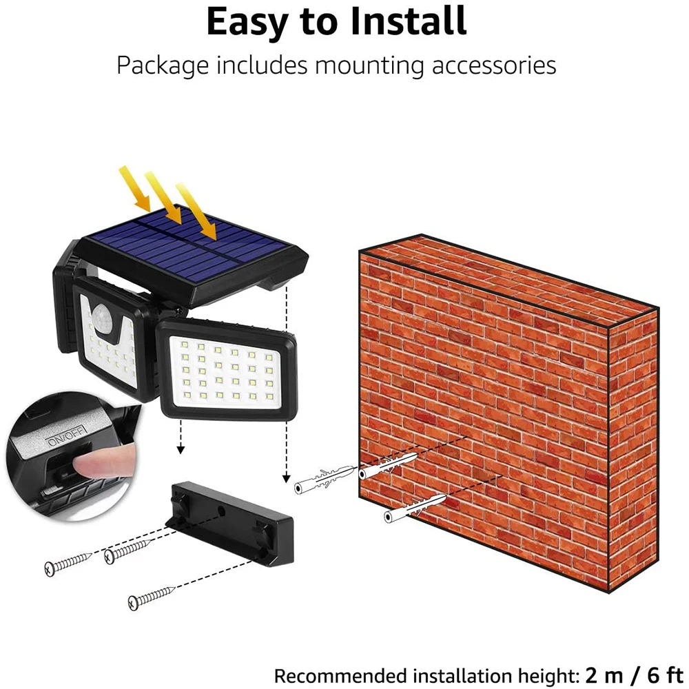 Светодиодный уличный светильник на солнечной батарее с датчиком движения