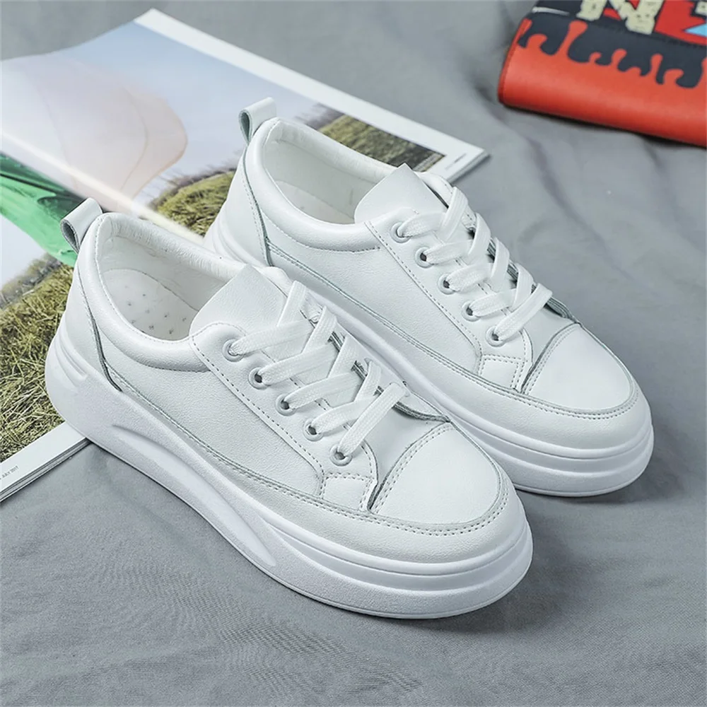 

New White Sneakers Women 2021 Spring Autumn Fashion Round Toe Ladies Breathable Casual Shoes Outdoor Running Wakling Sport Flats