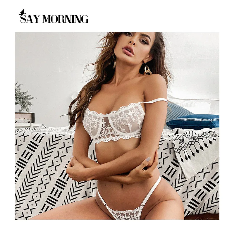Изящные сексуальные комплекты нижнего белья с кружевом ультратонкое женское