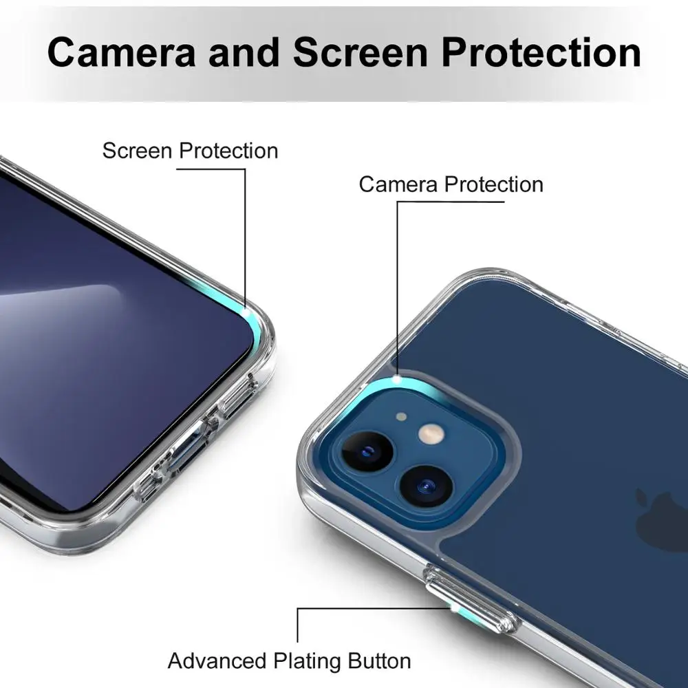 Прозрачный противоударный чехол TOIKO Chiron для iPhone 12 Mini задняя крышка телефона Pro Max