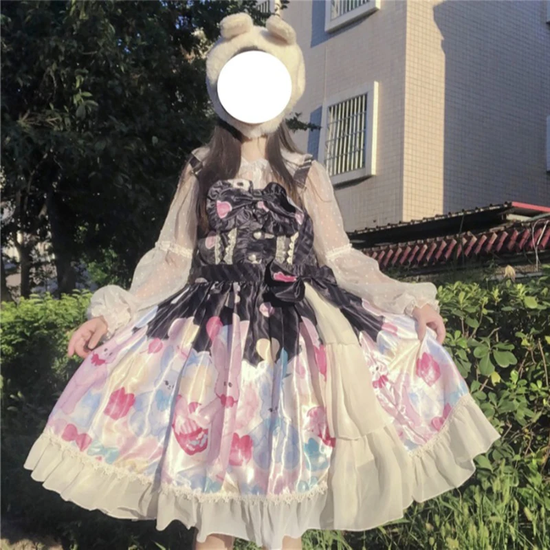 

2020 Women Lolita Dress Sling JSK Dress Lolita Victorian Dress Gothic Dress Tea Party Sweet Lolita Jsk Kawaii Clothing SL4021