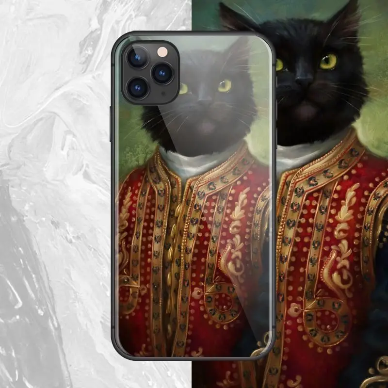 Ретро картина маслом для iPhone SE 6 6s 7 8 plus x xr xs 11 12 Pro max mini Закаленное стекло чехлы
