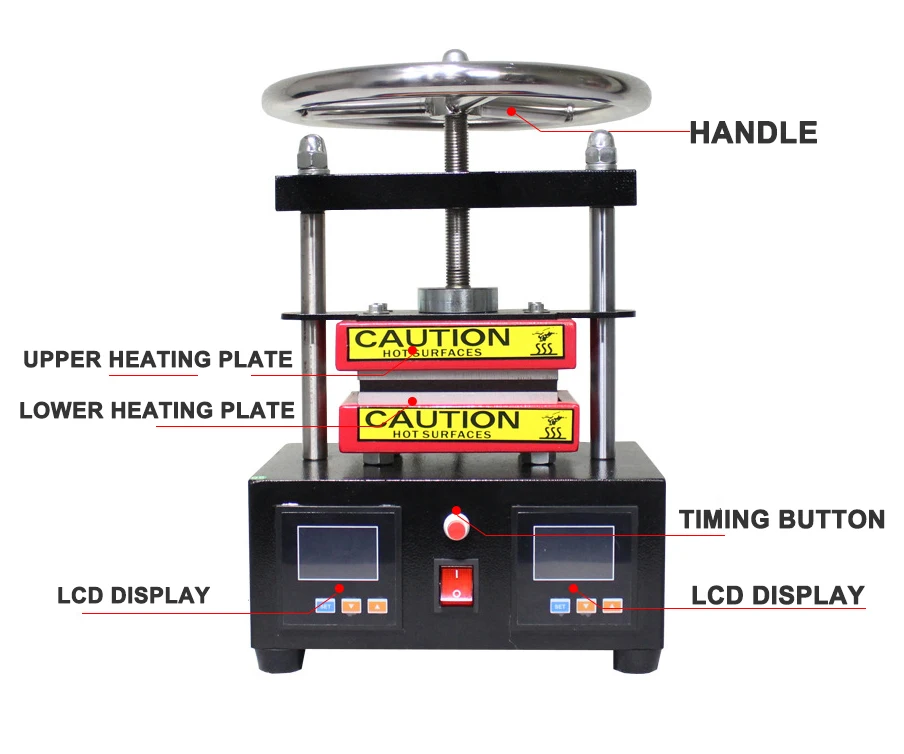 6*12CM Heat Transfer Machine Upper and Lower Plate Heating Rosin Press Manual | Инструменты