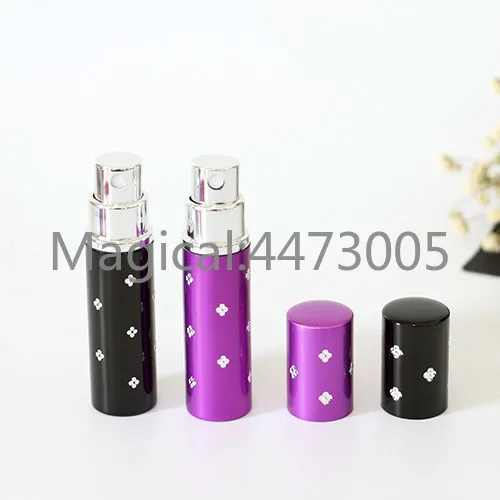 

5ml 10ml 20pcs Mini Travel Refillable Bottles with Spray Empty Case,Cute Tiny Small Perfume Bottle Aluminum Nozzle Spray Bottles