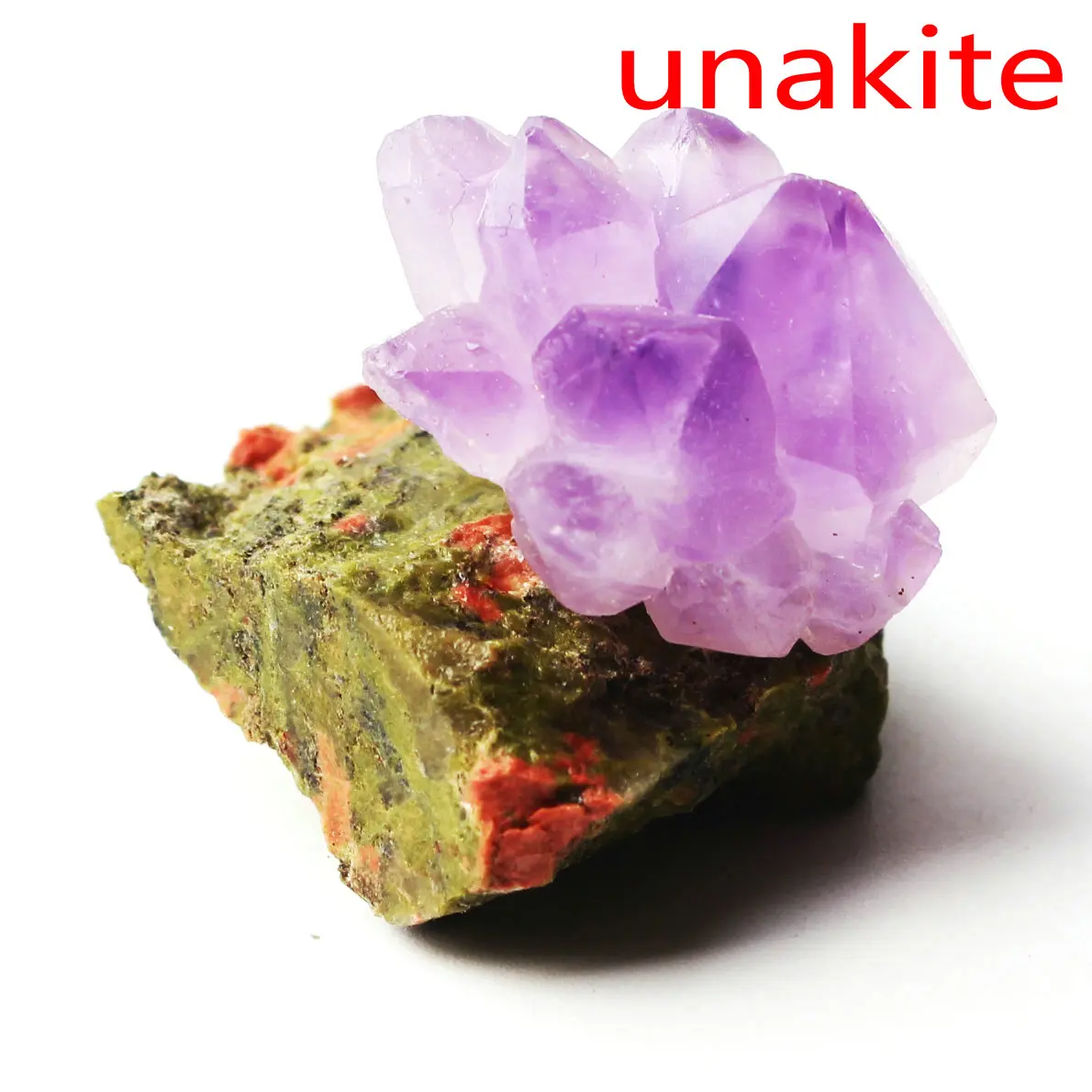unakite 1 шт. смешанный природный Аметист Кристалл кластер с рок Грубые каменные минералы образец Рейки Исцеление Декор красочный подарок - Цвет: unakite