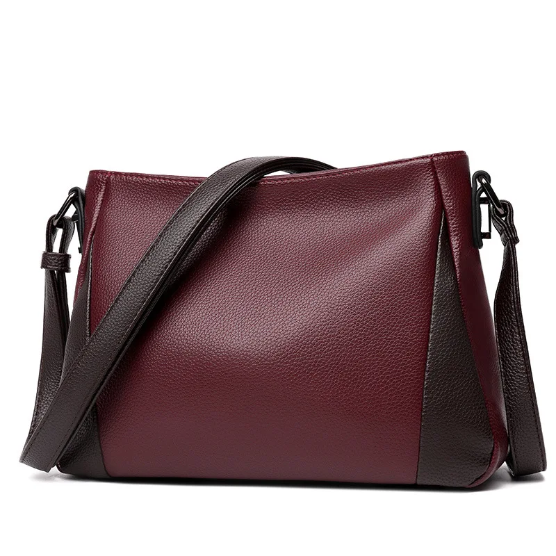 

Bag women's bag 2021 new fashion women's soft leather large capacity middle-aged mother's single shoulder oblique Bag