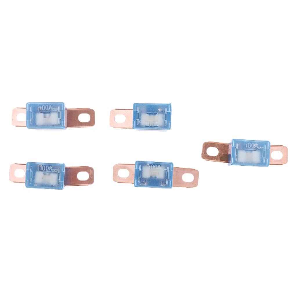 

5pcs Midi Strip Link Blue Fuse Auto Car Truck Vehicle Electrical - 100A