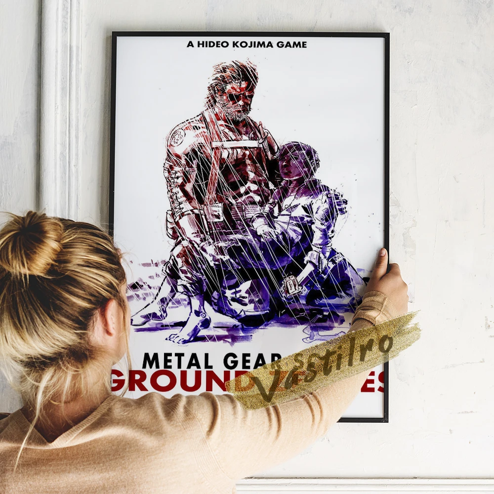 

Metal Gear Solid Poster, Video Game Wall Art, Metal Gear Solid Figure Wall Painting, Bar Pub Club Wall Stickers, Fans Collect