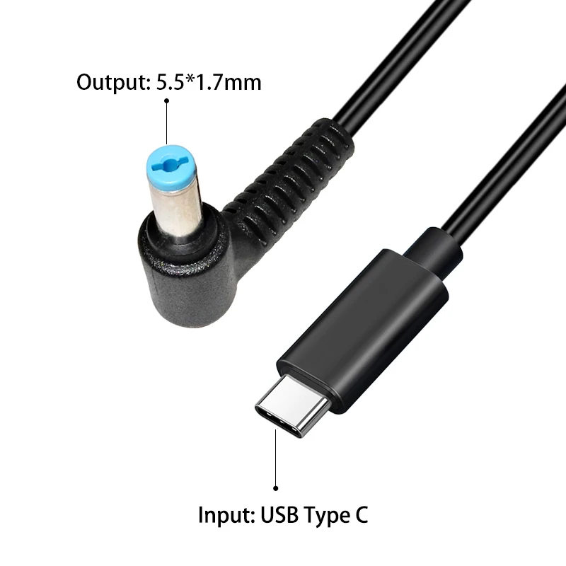 

Кабель-Переходник USB Type-C для зарядки ноутбука, 5,5x1,7 мм