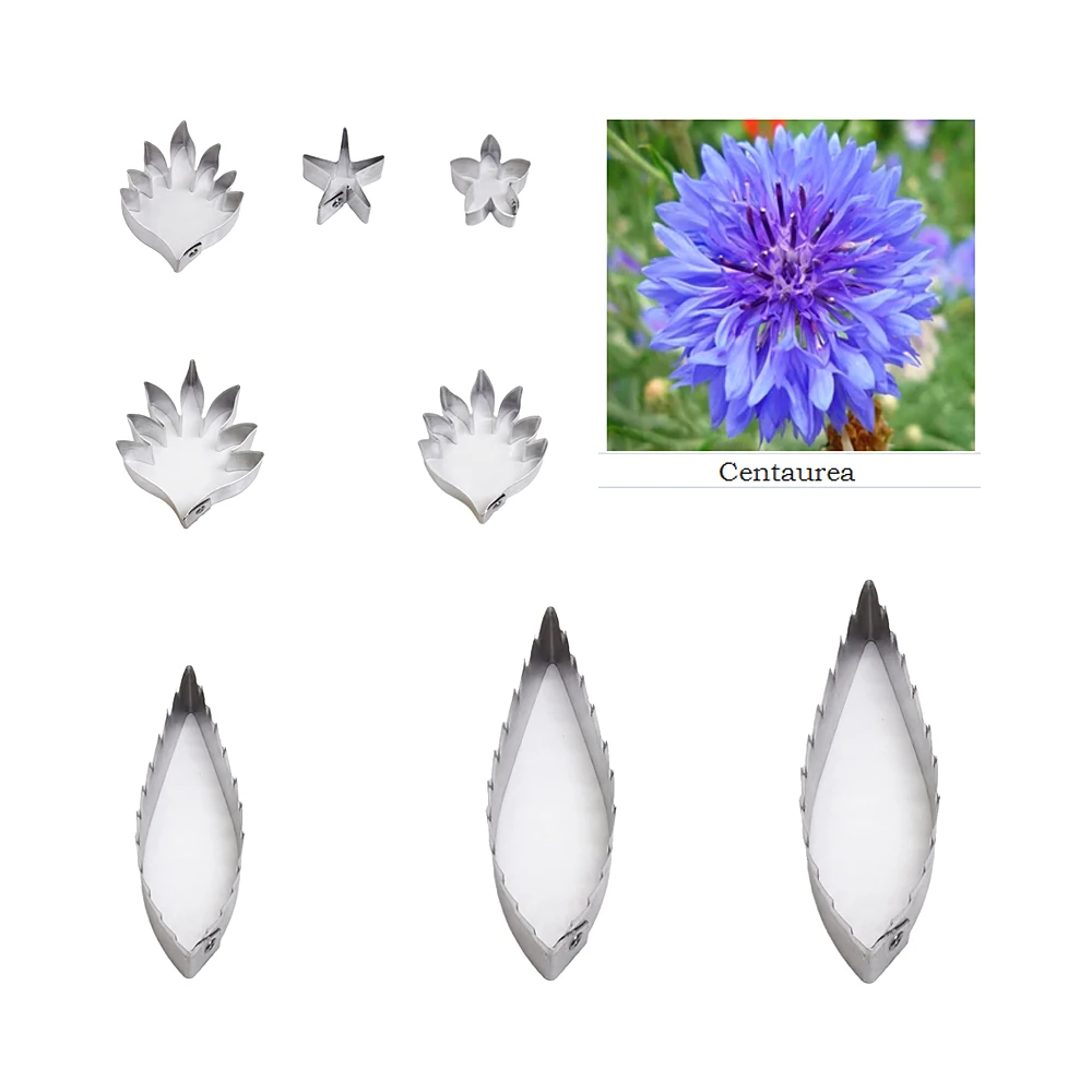 

Cornflower fondant sugar flower cutters baking cake decorations Polymer Clay Cold Porcelain gumpaste tools