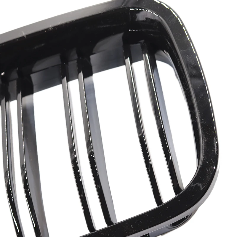 2 шт. автомобиль Стиль черный глянец передней почек двойная планка решетка для BMW