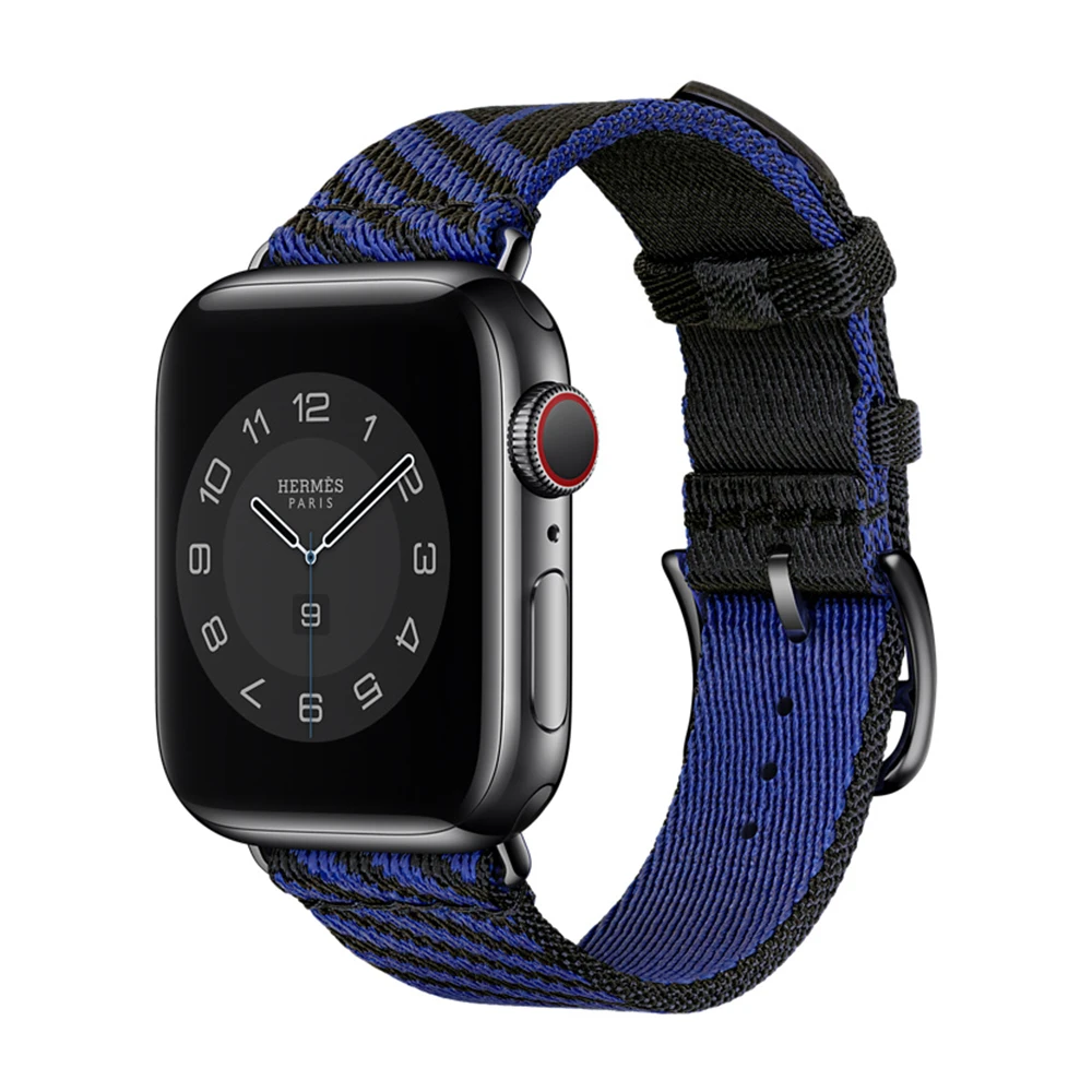 

Nylon braid Jumping Single Tour Watchband for iWatch bracelet 4 3 21 38mm 42mm Strap on Apple Watch band 44mm Series 6 SE 5 40mm