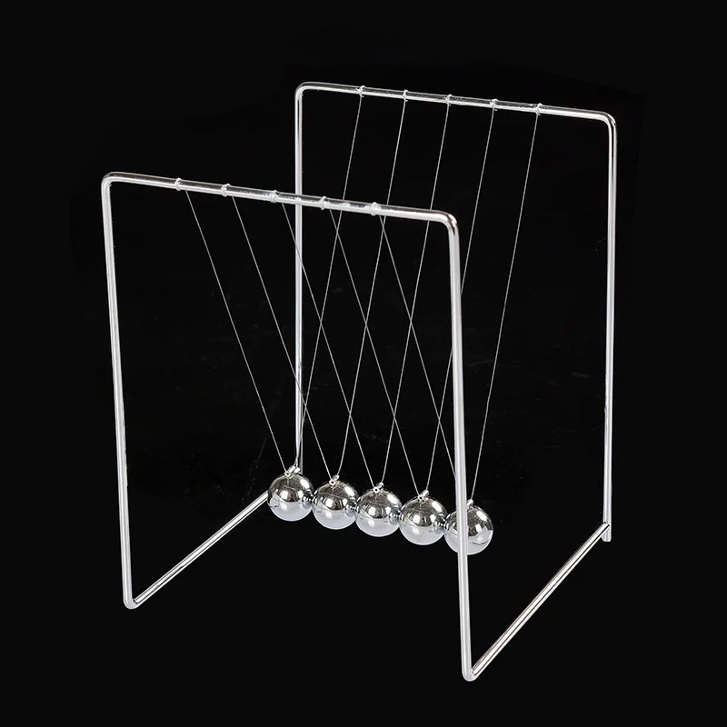 Square Stainless Steel Iron Newton Pendulum Ball Billiard Bumperball Metal Non-Perpetual Balance Inertial Office Ornaments | Дом и сад