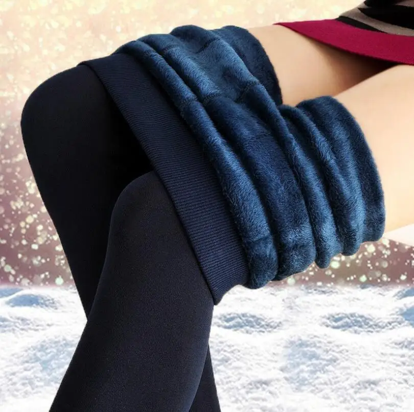 K018 Velvet Navy YRRETY, тренд, вязанные, горячая Распродажа, повседневные, зимние, новые, высокие, эластичные, утолщенные, женские леггинсы, теплые штаны, обтягивающие штаны для женщин - Цвет: K018 Velvet Navy