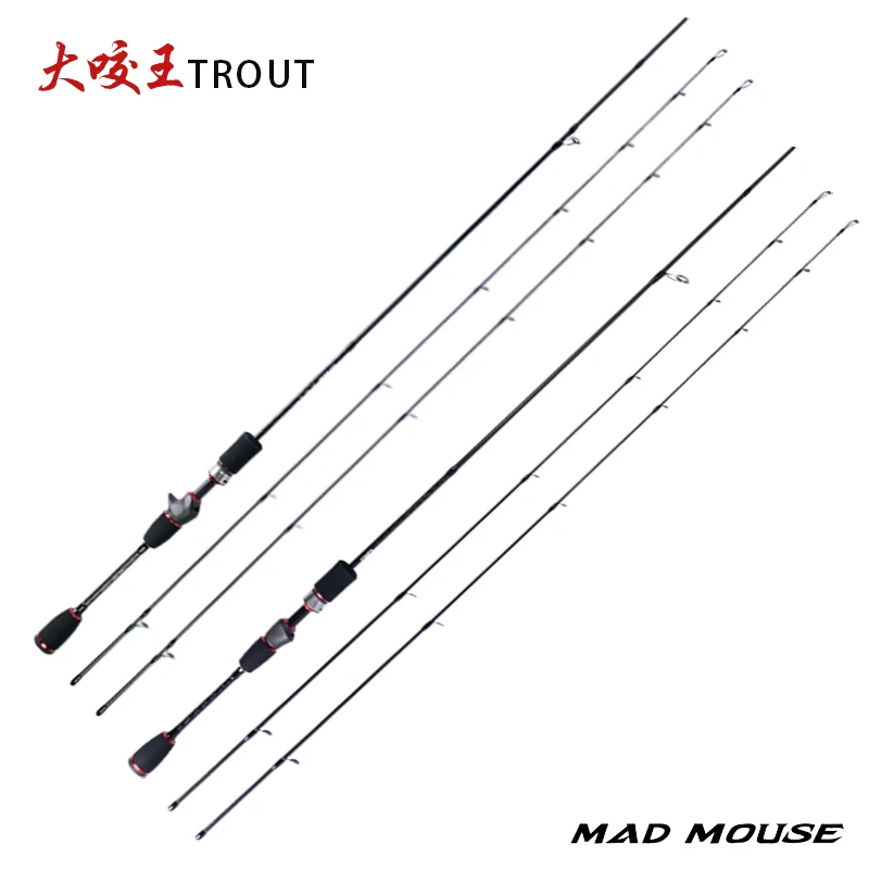 

MADMOUSE Trout Fishing Rod Japan Quality 1.9m High Carbon Fuji Reel Seat Trout Rod UL/L Action Double Tips Spinning Casting Rods