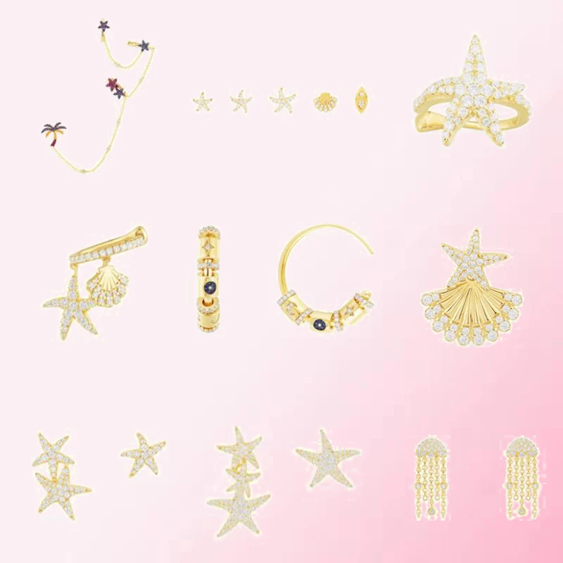 

1:1 Make 925 Sterling Silver Customized Advanced Design DIY Noble Atmosphere Earrings