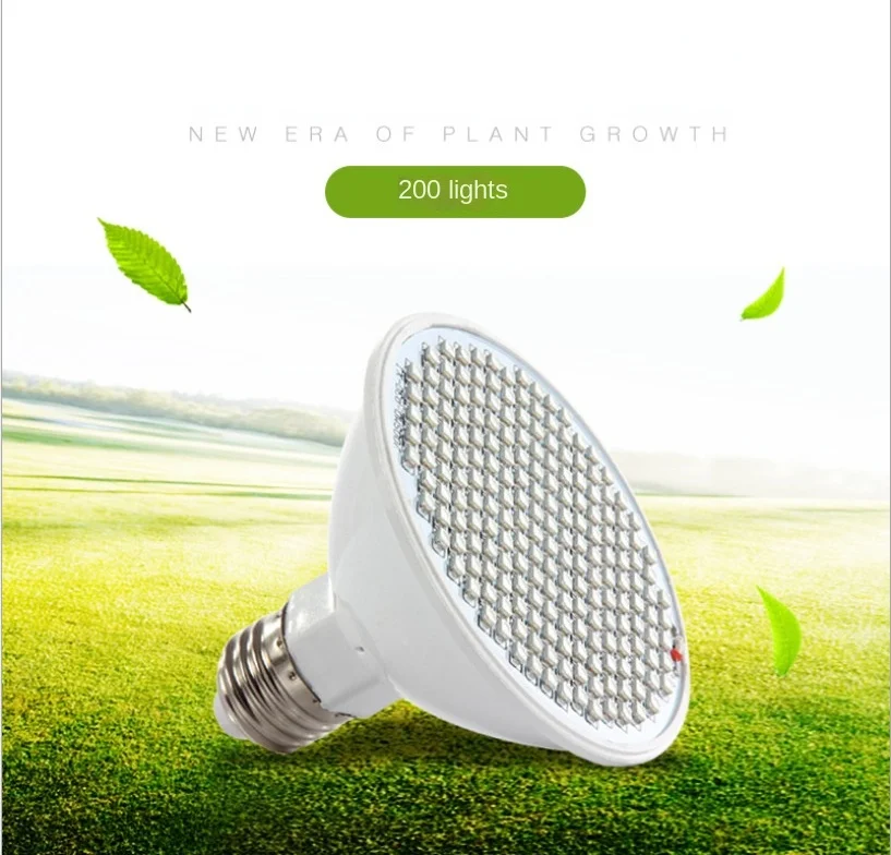 

200 LED Plant Grow Light Bulbs Full Spectrum E27 Lamp Hydro Sunlight Phyto Lamp Flower Grow Tent Veg Cultivo Greenhouse Indoor