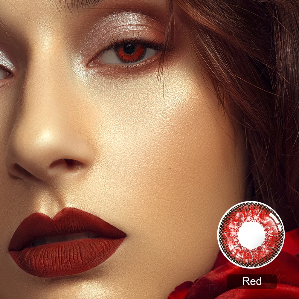 Цветные контактные линзы 1 пара оптические по рецепту ЕЭС цветные ed с диоптриями