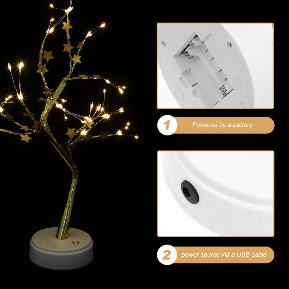 

Creative Golden Tree Ornamental Night Light Desktop Tree-shaped Light Ornament