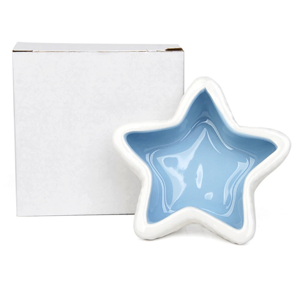 

1pcs Hamster Bowl Creative Star Shape Ceramic Pet Bowl Pet Food Bowl for Small Pets