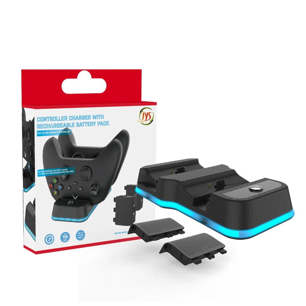 

600mAh Rechargeable XSX Battery Pack with Dual Slot Charging Station Dock & Cable for Xbox Series X XB One Wireless Controller