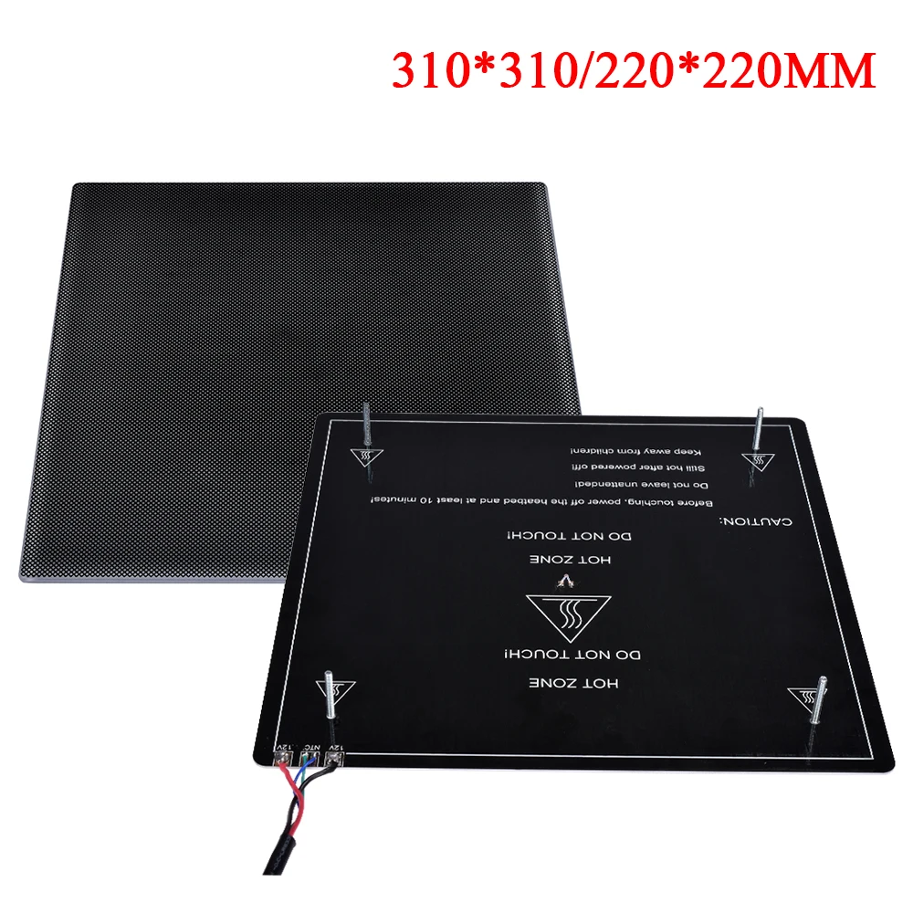Ultrabase платформа Heatbed сборка стеклянная пластина Горячая кровать 310/220 мм 3D принтер