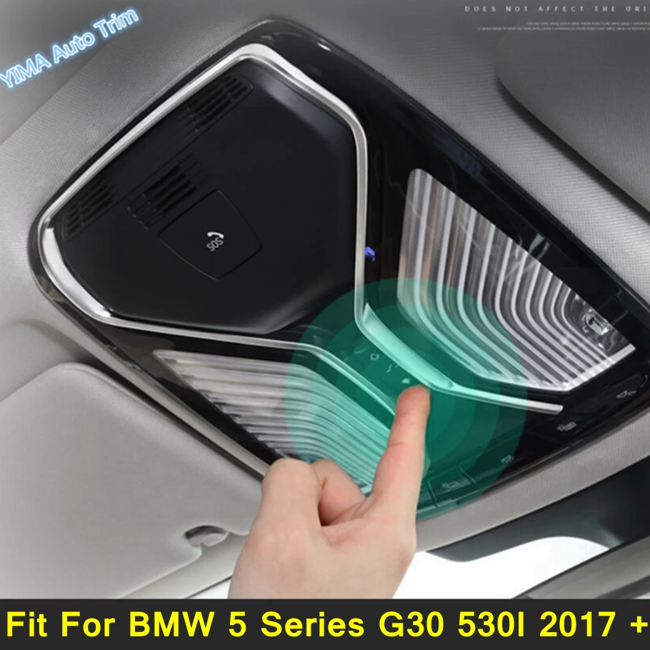 

Автомобильные светильники для чтения на крышу, декоративная рамка, обшивка, 1 шт., подходит для BMW 5 серии G30 530I 2017-2021, матовые аксессуары