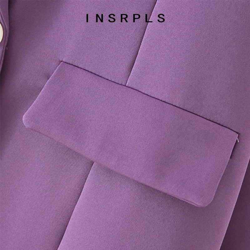 

INSRPLS Women Fashion Single Button Patchwork Leopard Blazer Coat Vintage Long Sleeve Pockets Female Outerwear Chic Tops