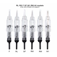 biomaser 10pcs revolution tattoo needle permanent makeup cartridge needles for eyebrow lips 1r2r3r5r rotary machine cartridge