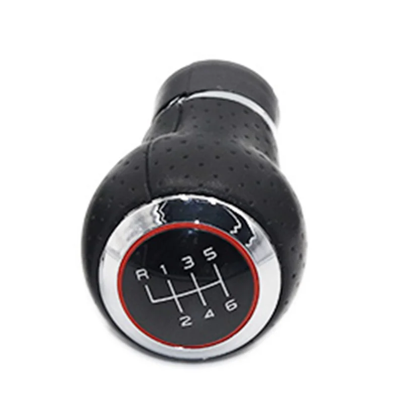R123456 gear knob Красный рычаг переключения передач Ручка Gaiter Boot Cover для Audi A4 S4 B8 8K A5 8T Q5 8R S Line 2007 - Название цвета: R123456 gear knob