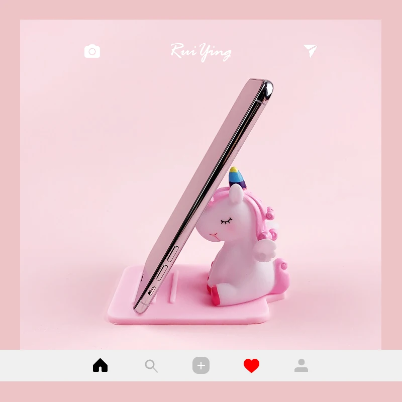 Телефон с единорогом держатель креативный силиконовый телефон кронштейн Милая