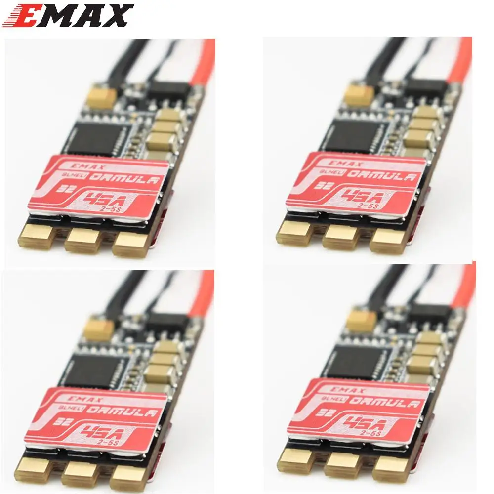 

4 шт. EMAX Formula 45A 2-5S blheli _ 32 бесщеточный ESC Dshot1200 готовый для RC FPV гоночного дрона Racer мультикоптера запасные части