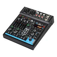 sound card audio mixer sound board console desk system interface 4 channel usb bluetooth stereo mini mixer us plug