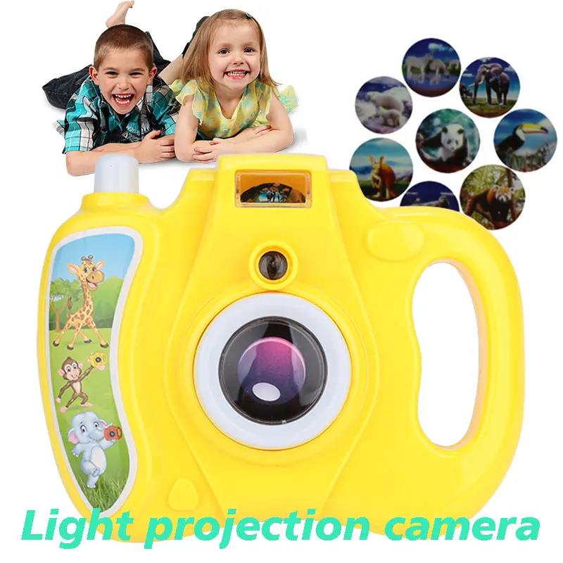 

1pc Light Projection Camera Kids Educational Toys for Children Baby Gifts Animals World Random Color No Need To Install Battery