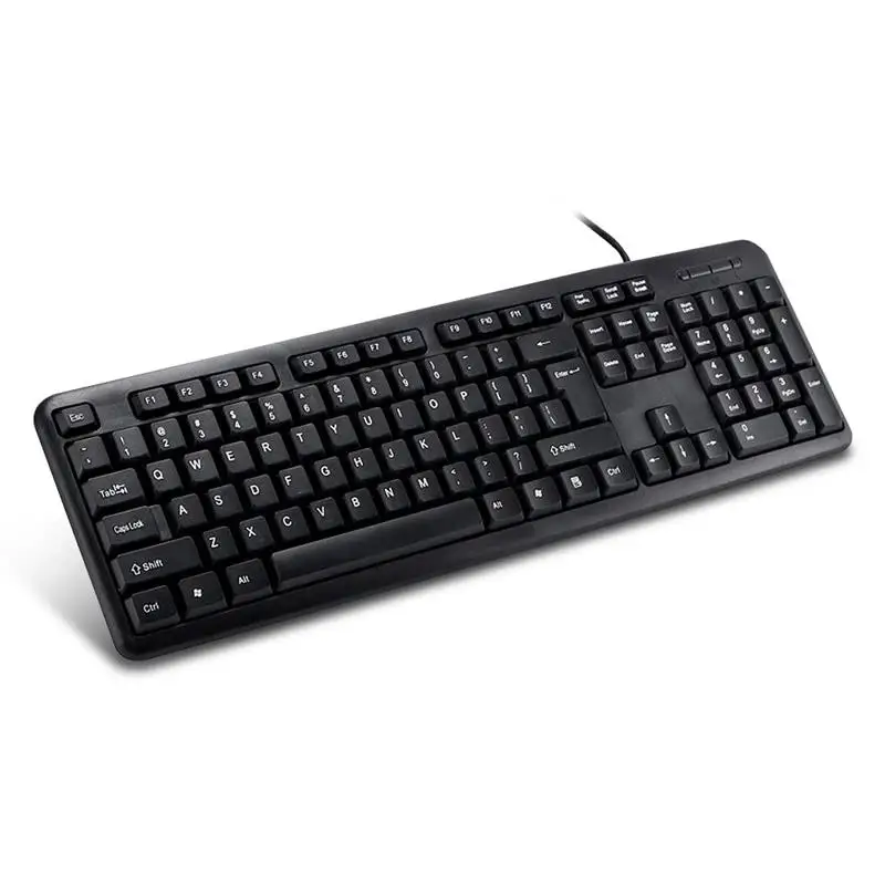 

KB8236 USB Wired Keyboard 104 Key Portable Office Gaming Chocolate Keyboard for Laptop/PC Black