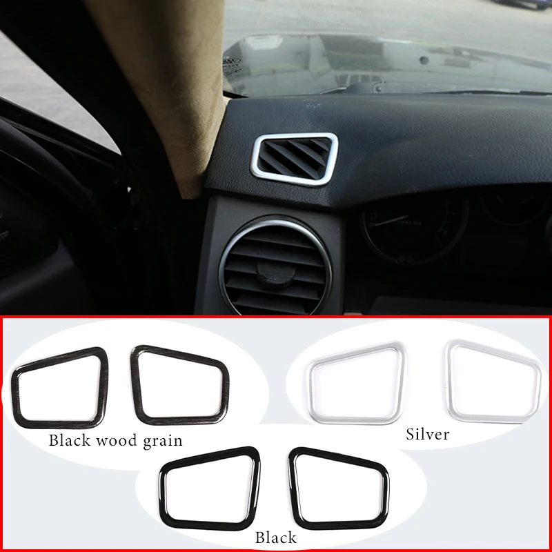 

2Pcs ABS Chrome Car Dashboard Side Air Conditioner Outlet Frame Trim Cover For Land Rover Discovery 3 LR3 2004-2009 Accessories