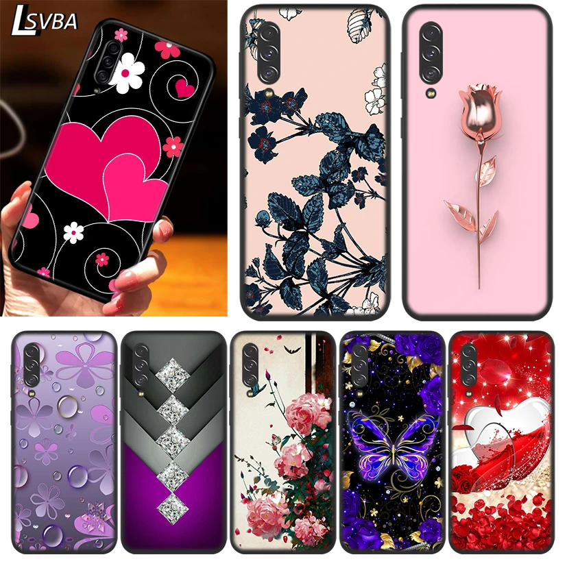 

Crystal Rhinestone Flower print for Samsung Galaxy A90 5G A80 A70S A70 A60 A50 A50S A40 A30S A20S A20E A20 A2Core A10 Phone Case