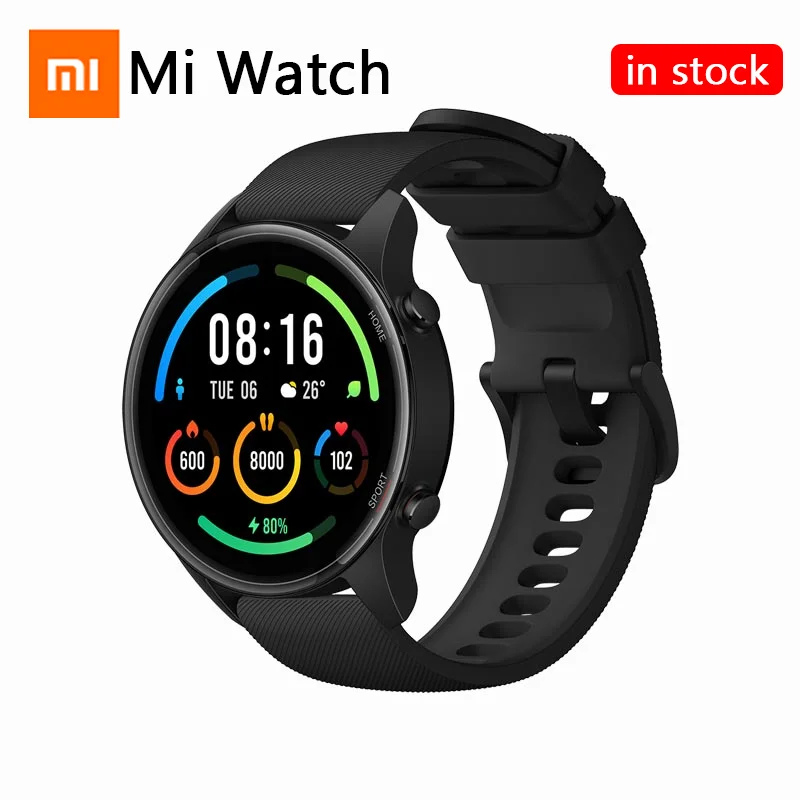 Смарт-часы Xiaomi Mi Watch глобальная версия водонепроницаемые 5 АТМ GPS Bluetooth пульсометр