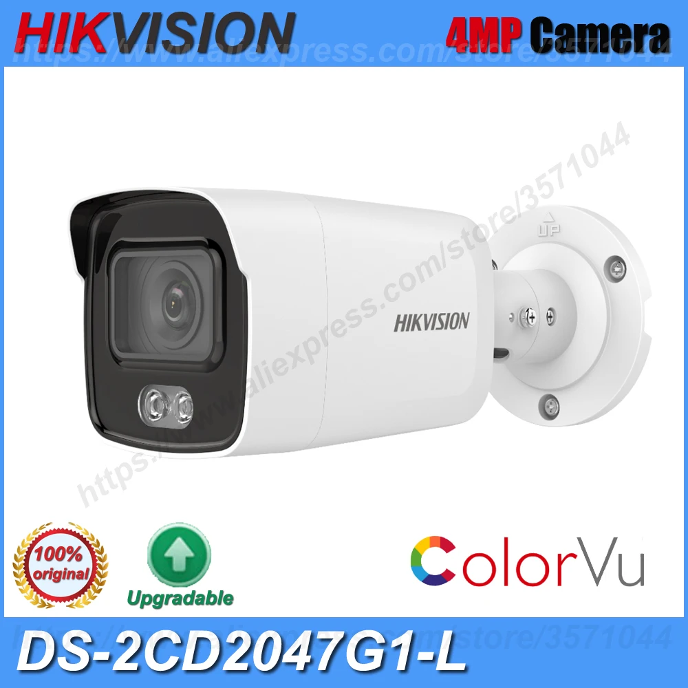Оригинальный английский hikvision DS 2CD2047G1 L полный Цвет 4MP Vu фиксированный круглые