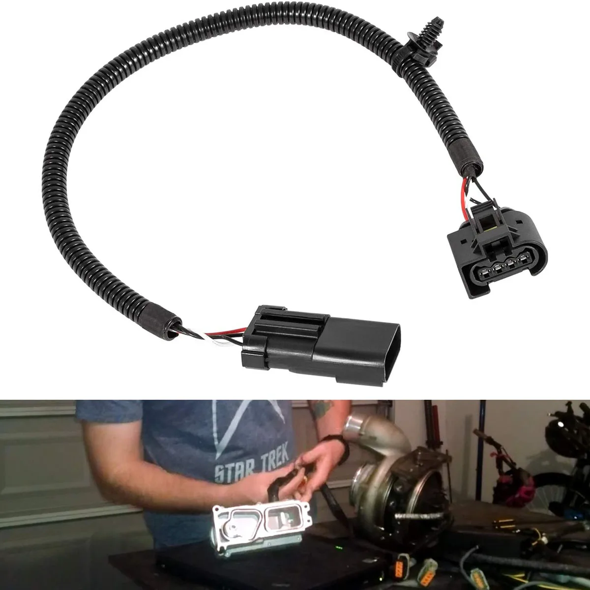 

Turbocharger Actuator Adapter Harness For Holset Dodge Ram 6.7L Cummins #5347703